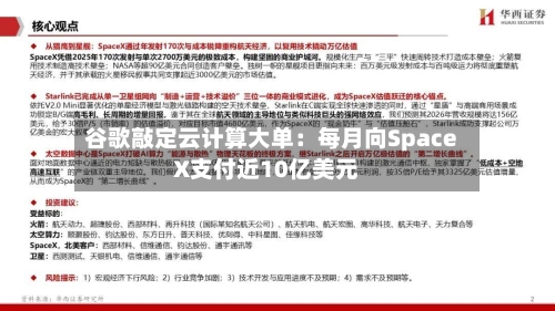 谷歌敲定云计算大单:每月向SpaceX支付近10亿美元-第2张图片