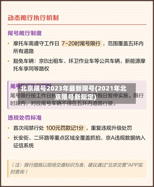 北京限号2023年最新限号(2021年北京限号新规定)-第2张图片